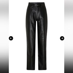 Anine Bing Black Leather Pants
